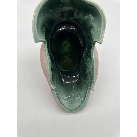 Hull Bowl 76 Ceramic Planter Stoneware 13 x 5.5” Pink & Green Vintage AS IS VTG - Picture 10 of 10